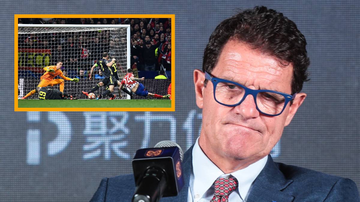 Fabio Capello y la jugada del gol de Giménez con Bonucci en el suelo en el Atlético-Juventus.