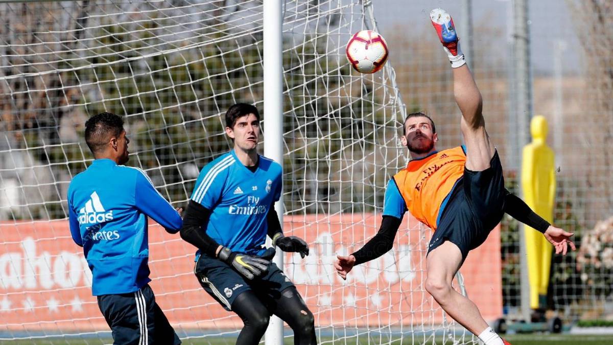 Imagen del entrenamiento del Real Madrid en Valdebebas.