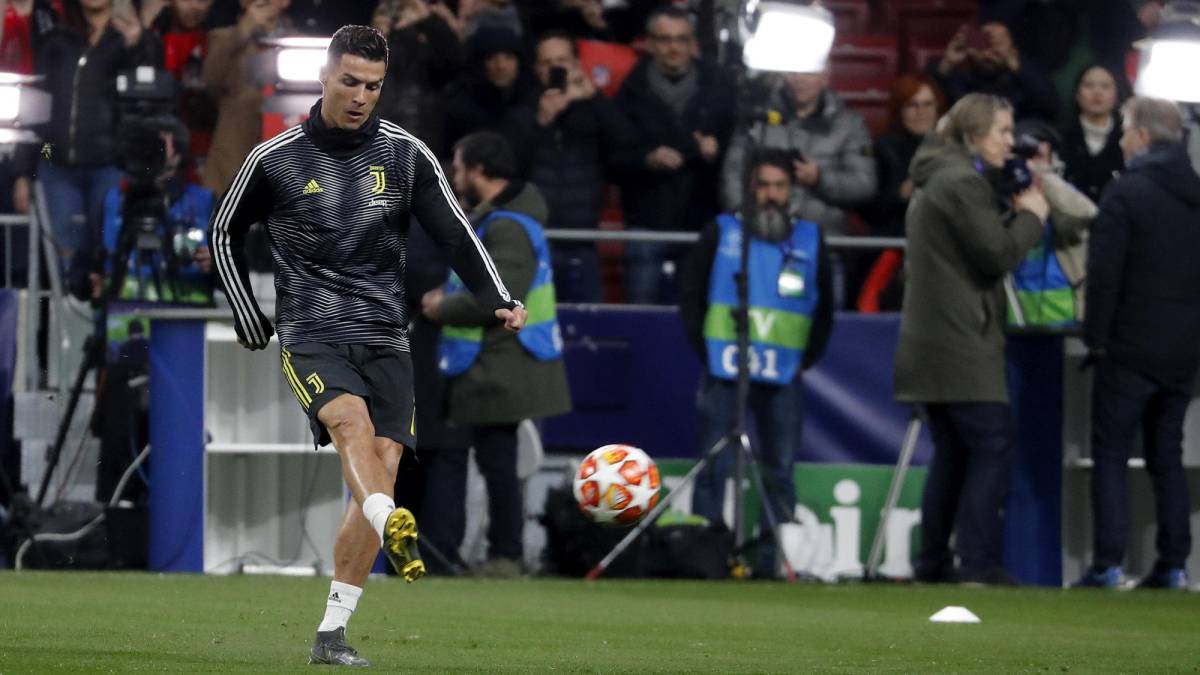 Cristiano, antes del Atlético-Juventus.