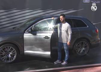 Real Madrid players take their official new cars for a spin
