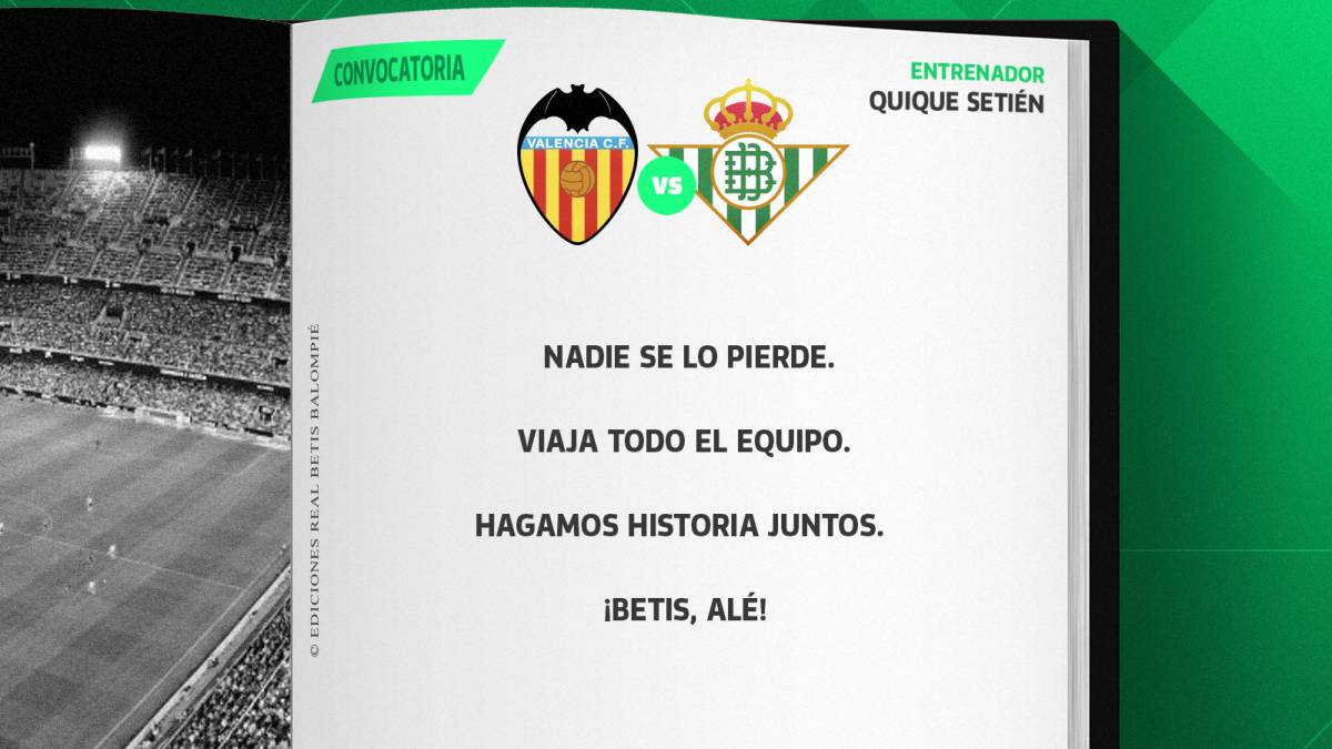 El Betis viaja a Valencia al completo para jugar la vuelta de semifinales de Copa del Rey. Setién decidirá los 18 definitivos justo antes del encuentro.