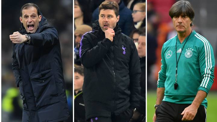 Allegri, Pochettino y Pellegrini.