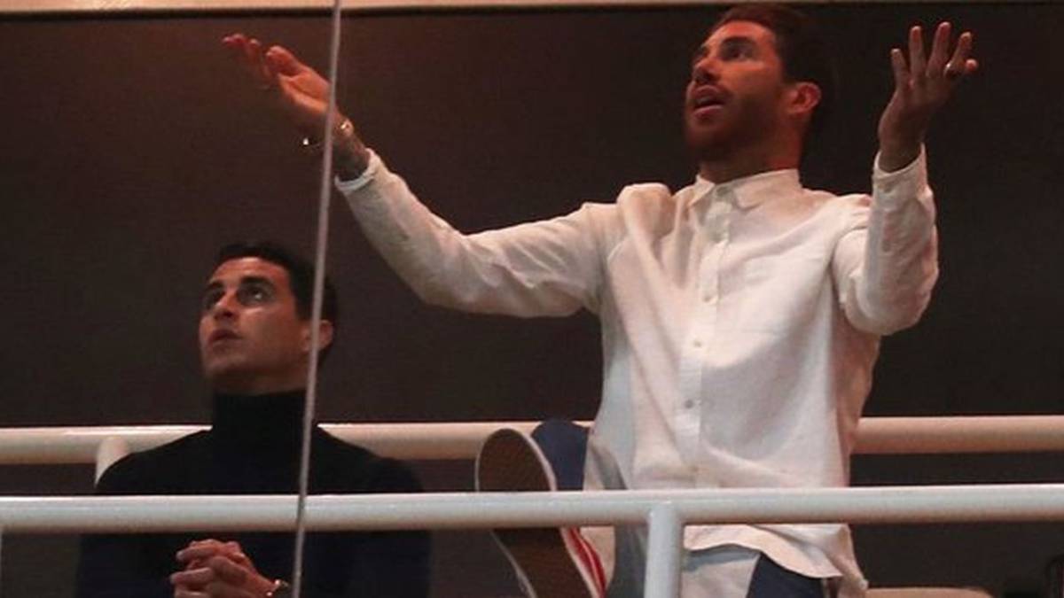 Ramos records documentary in VIP lounge as Madrid crash out