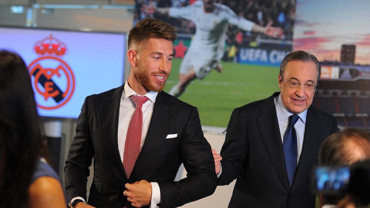 Sergio Ramos y Florentino Pérez.