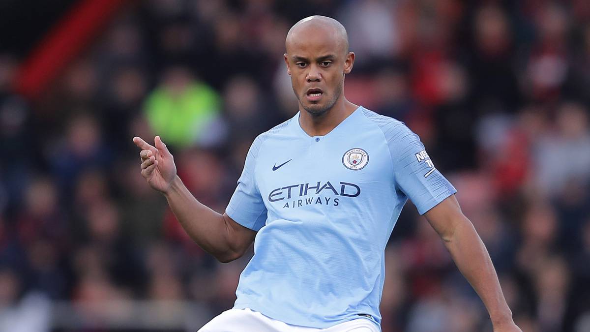 El central belga del Manchester City, Vincent Kompany, durante un partido.