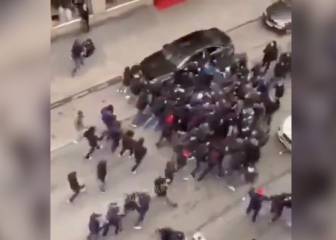 Pelea entre hooligans de Bayern y Wolfsburgo