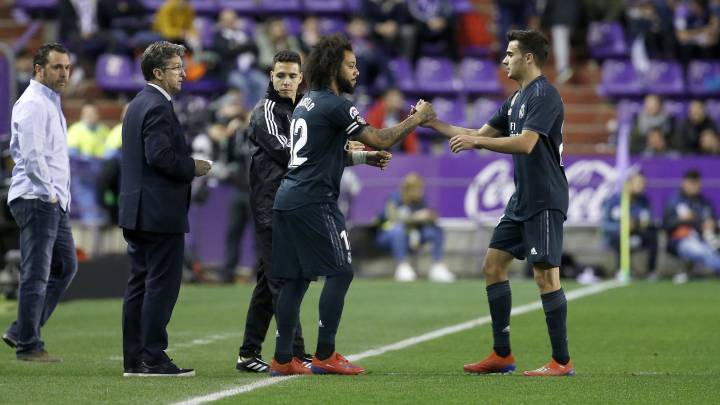 Solari sacó a Marcelo en el 89' y Benzema le puso el brazalete