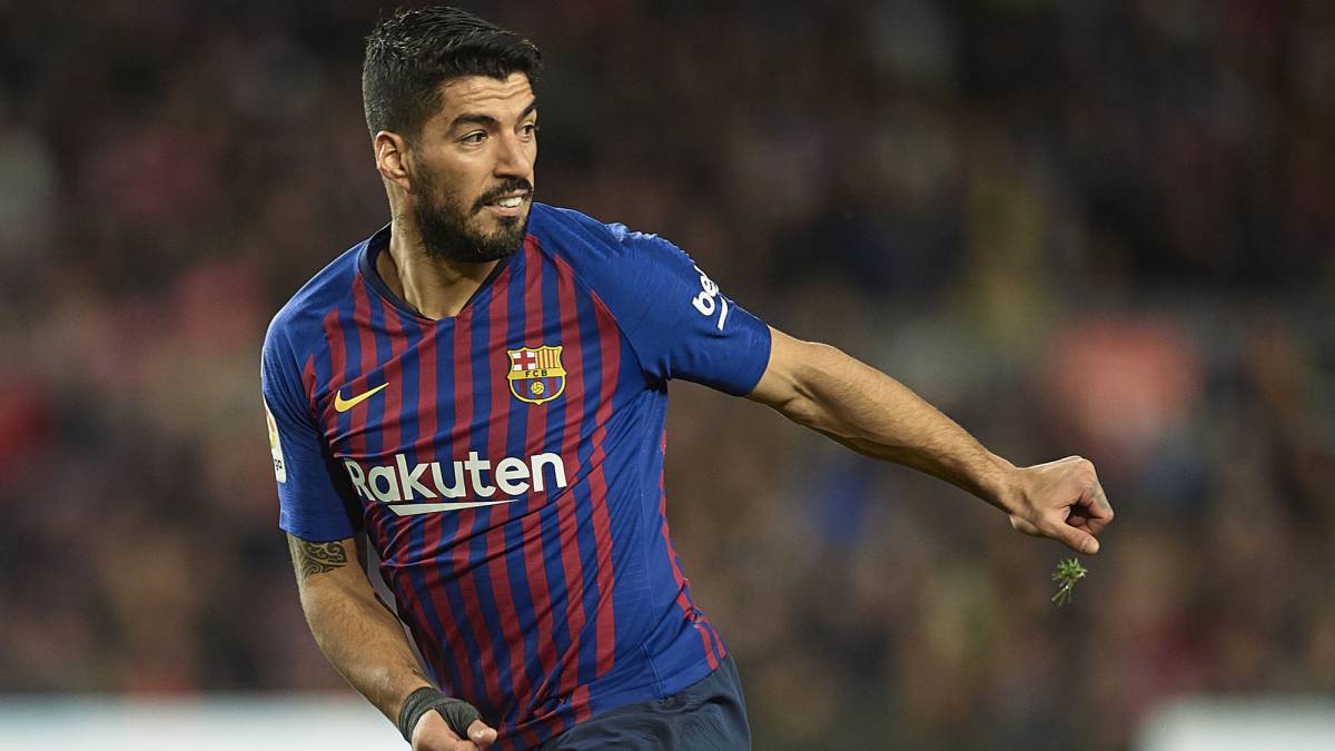 El delantero uruguayo del Barcelona, Luis Suárez, durante un partido.