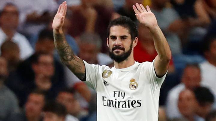 El centrocampista malagueño del Real Madrid, Isco Alarcón, durante un partido.
