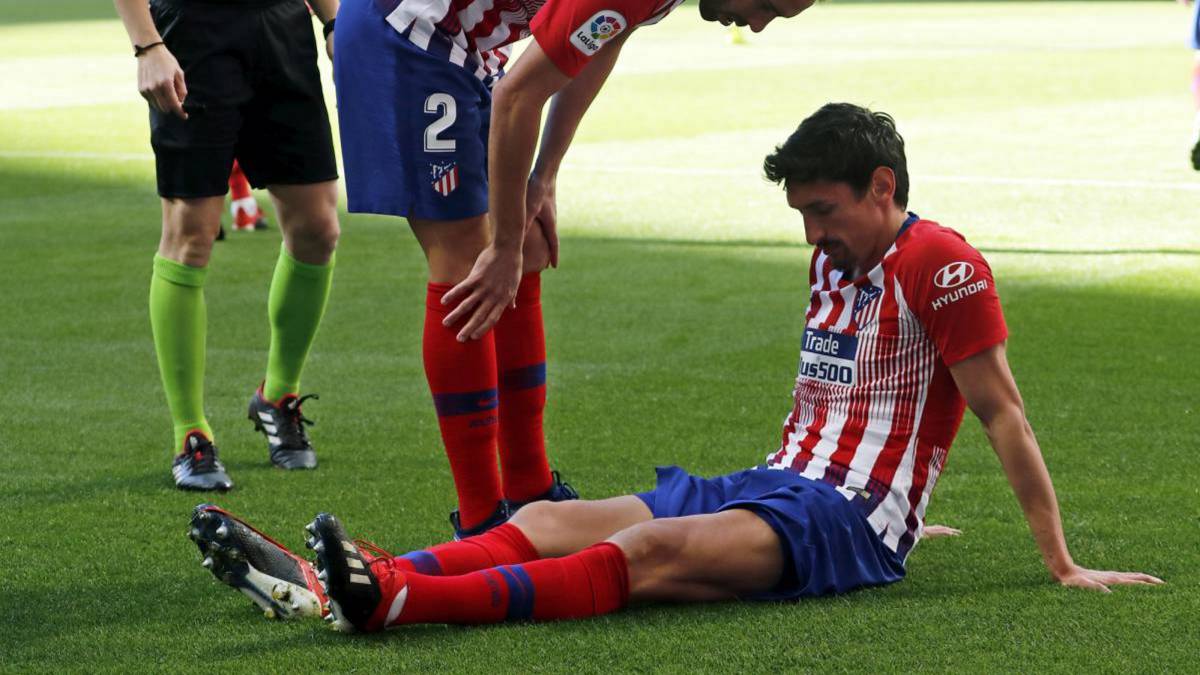 Savic, en un partido del Atlético.