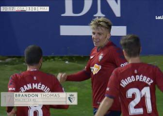 El Osasuna logra su undécima victoria consecutiva en casa