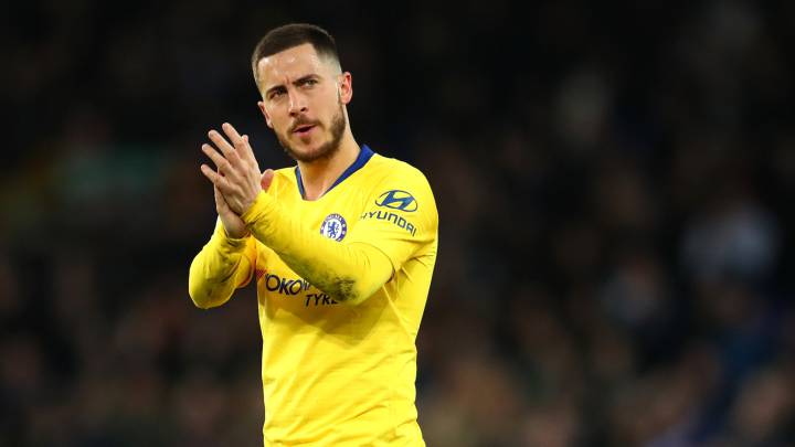 Hazard, en un partido con el Chelsea.