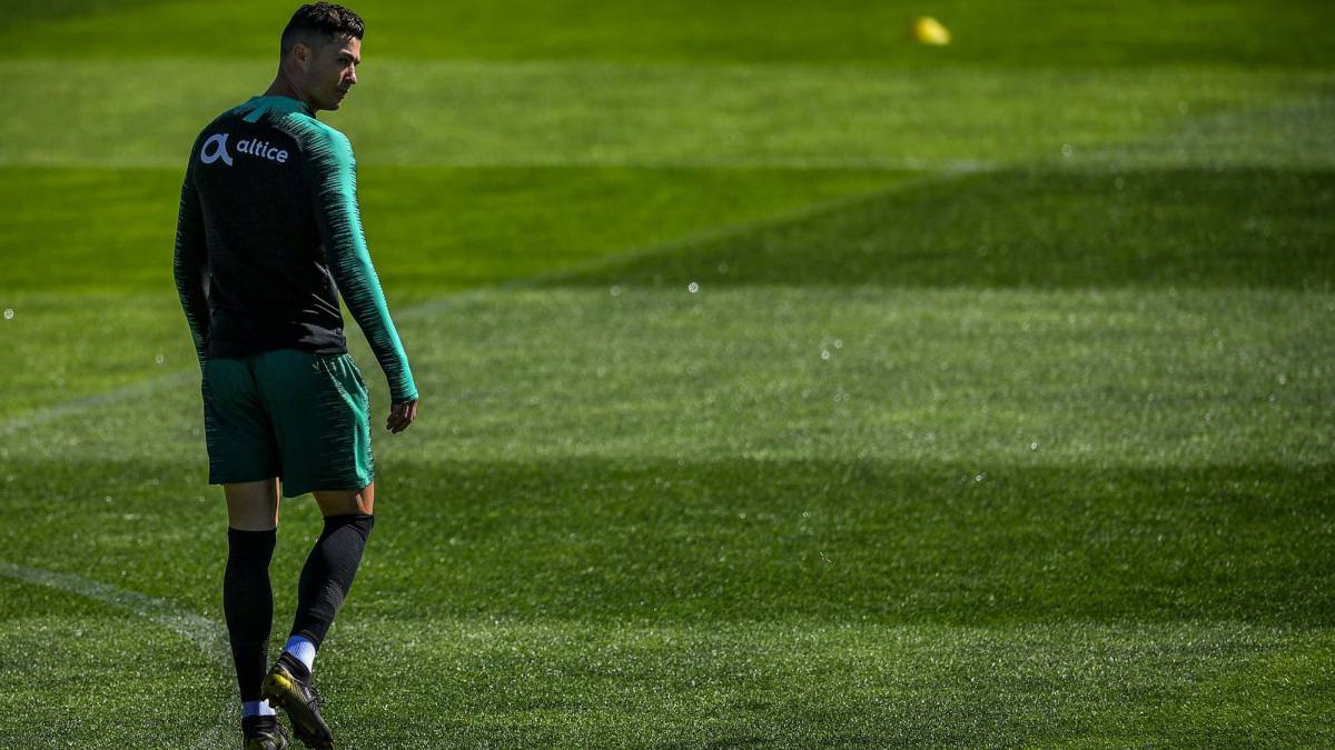 El jugador de la Juventus, Cristiano Ronaldo, con la selección de Portugal.