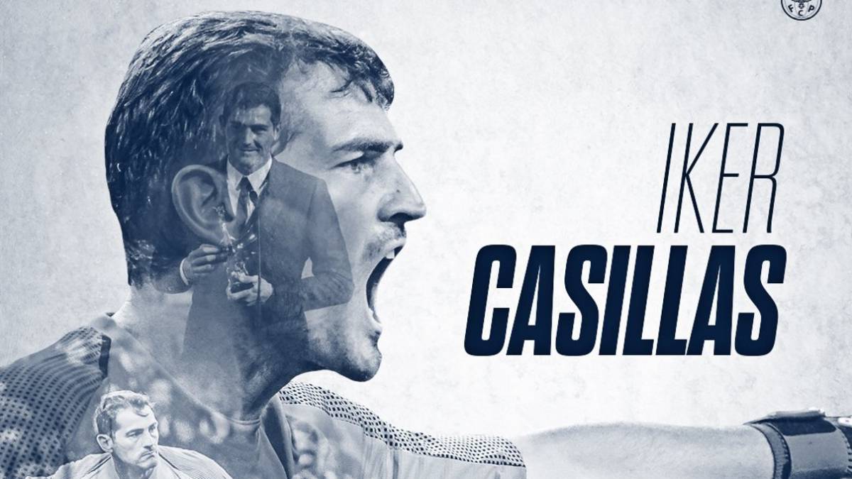 Cartel del Oporto para anunciar la renovación de Iker Casillas.