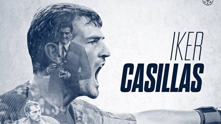 Cartel del Oporto para anunciar la renovación de Iker Casillas.
