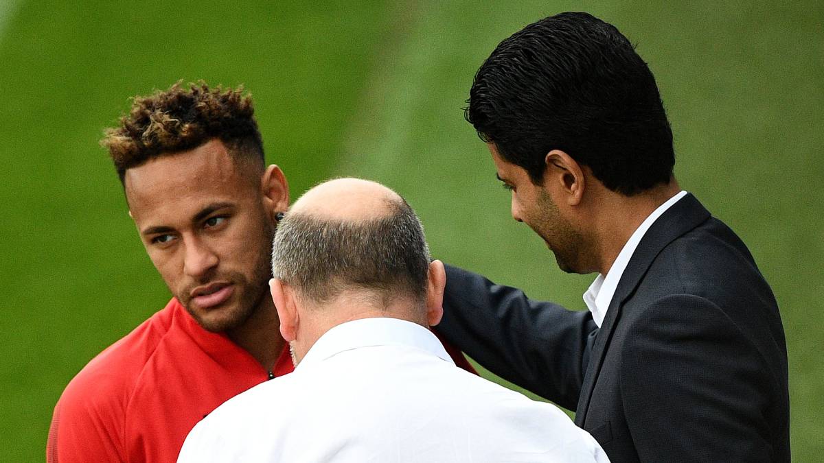 Neymar y Nasser Al-Khelaifi