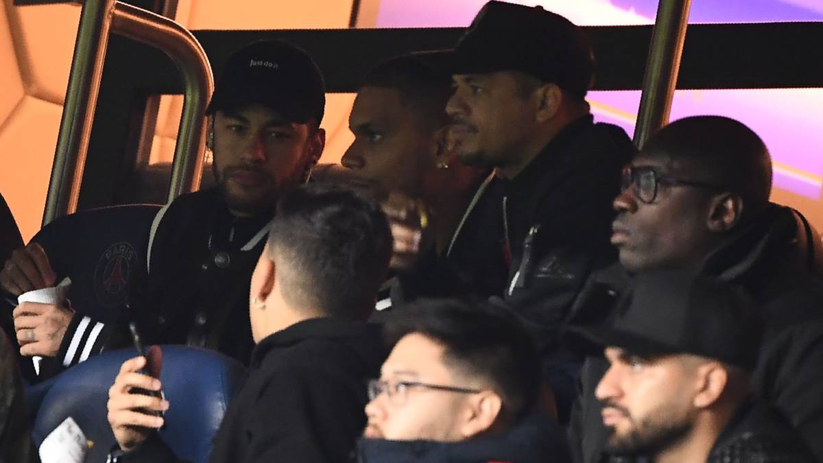 Neymar, durante el partido PSG-Manchester United.