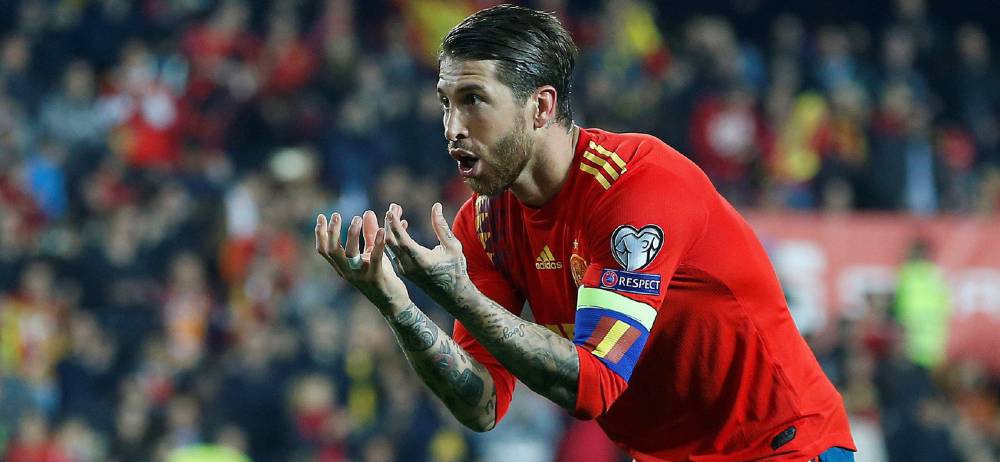 Así celebró Ramos el segundo gol de España.