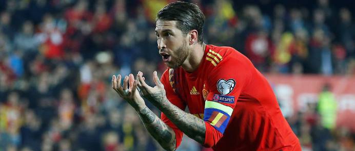 Así celebró Ramos el segundo gol de España.