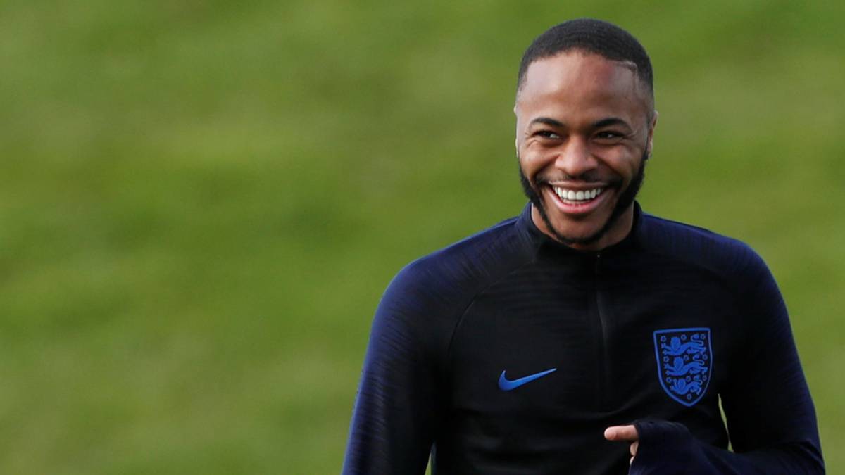 Raheem Sterling, con Inglaterra.