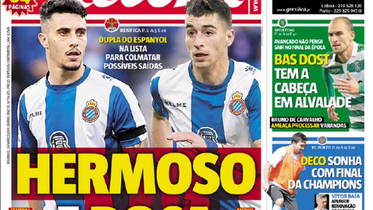 Roca y Hermoso están en la órbita del Benfica
