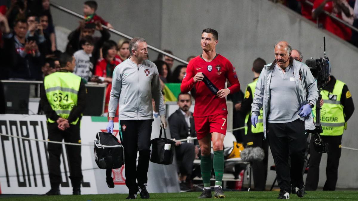 Cristiano en el Portugal-Serbia