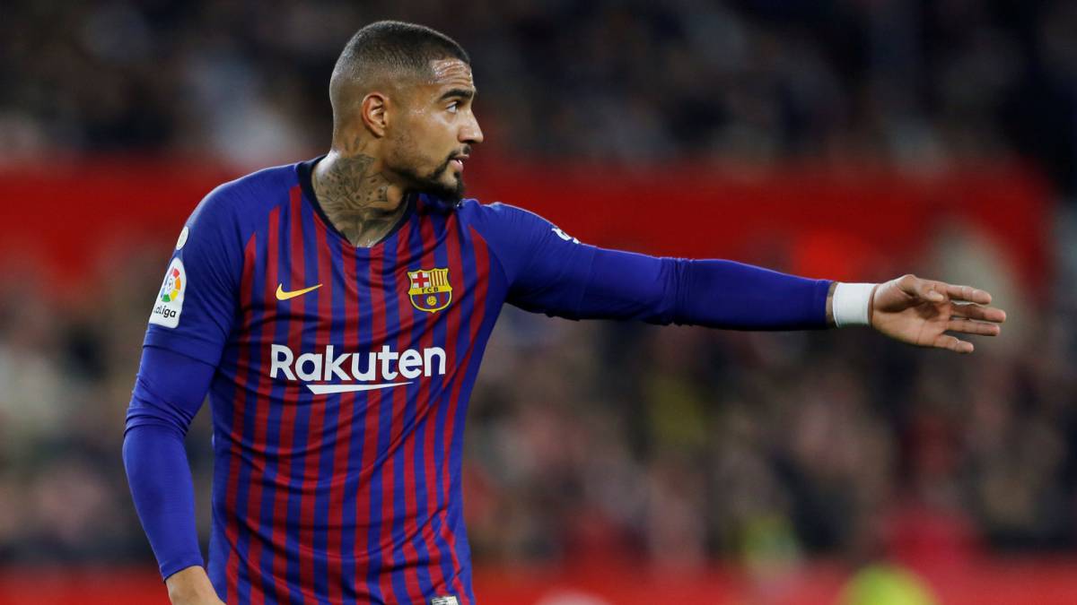 Boateng, en un partido con la camiseta del Barcelona.
