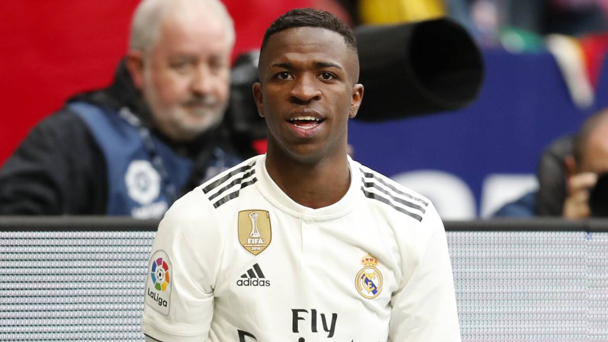 Vinicius, en un partido con el Real Madrid.