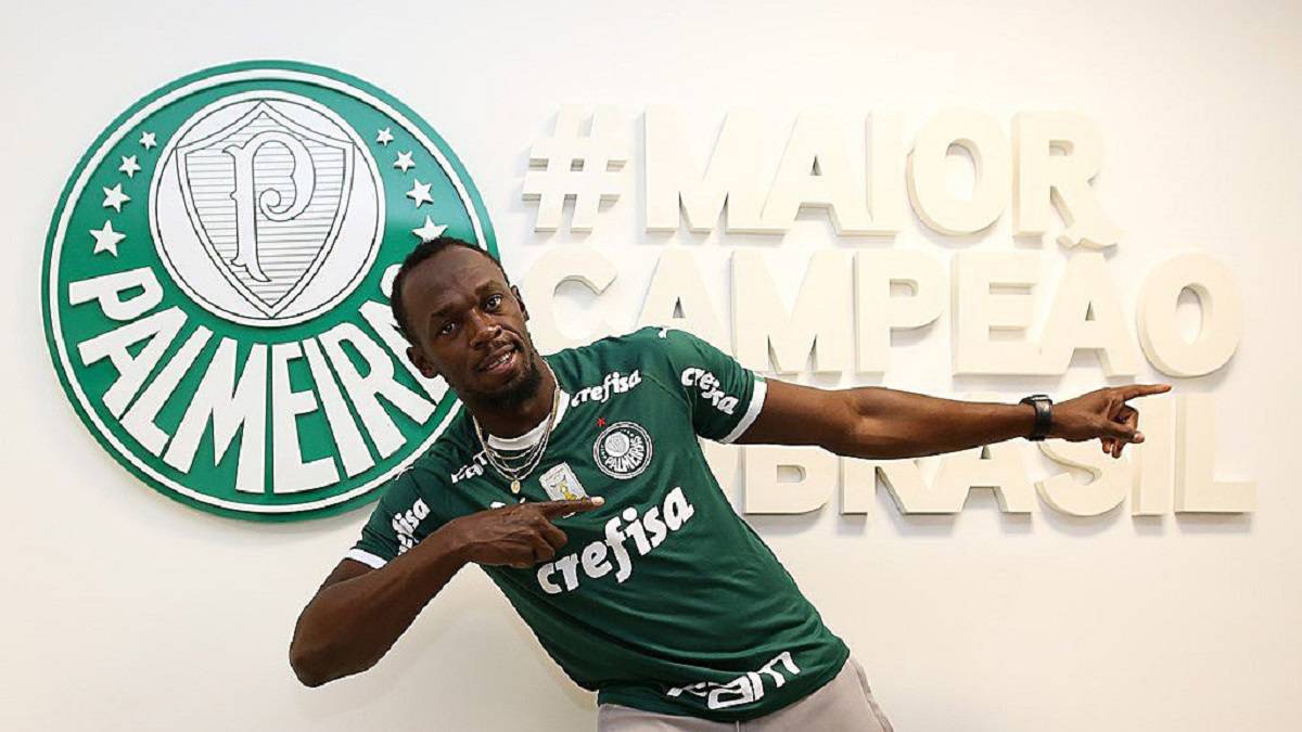 Usain Bolt se entrena con el Palmeiras en Brasil