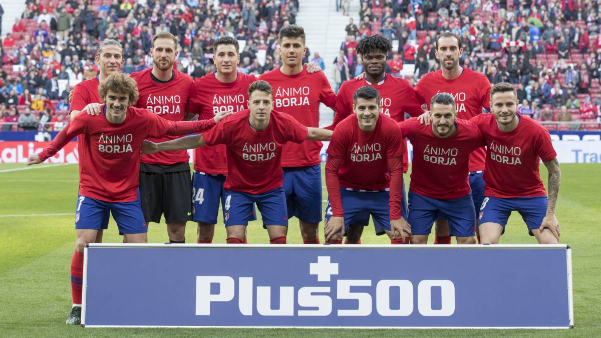 Once del Atlético contra el Girona.