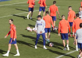 El Atleti trabajó sin Morata, Costa y Lemar; Savic se retiró antes