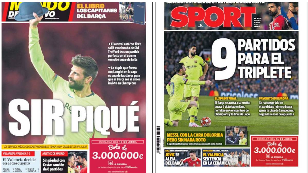 Piqué y el triplete: sigue la euforia en Barcelona