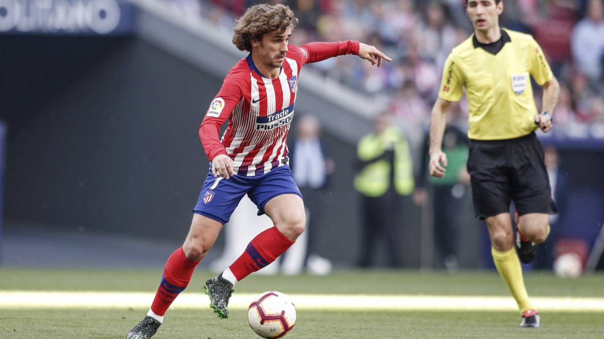 Griezmann, durante el Atlético-Celta