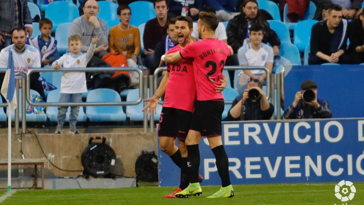 El Alcorcón celebra el gol de Juan Muñoz.
