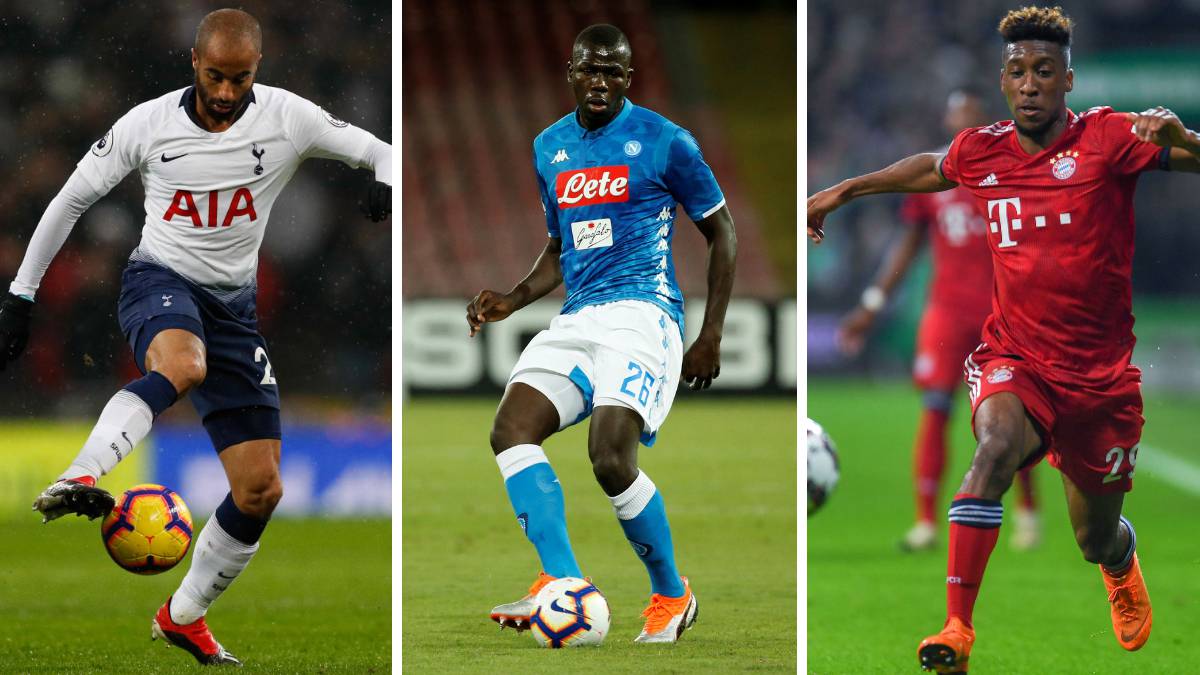 Moura, Koulibaly y Coman.