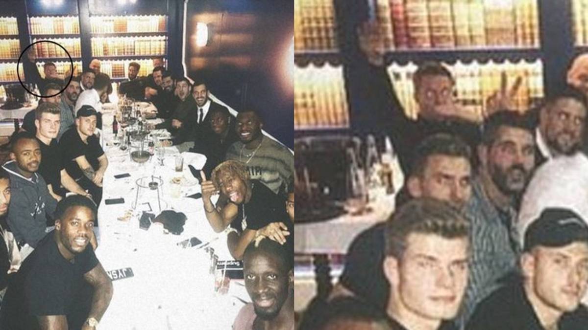 Wayne Hennessey haciendo un saludo nazi.