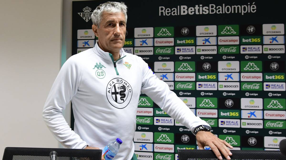 El entrenador del Betis Quique Setién valoró la previa de LaLiga ante el Valencia y defendió a su colega del Manchester City Pep Guardiola: "Me entristece que se metan con él".