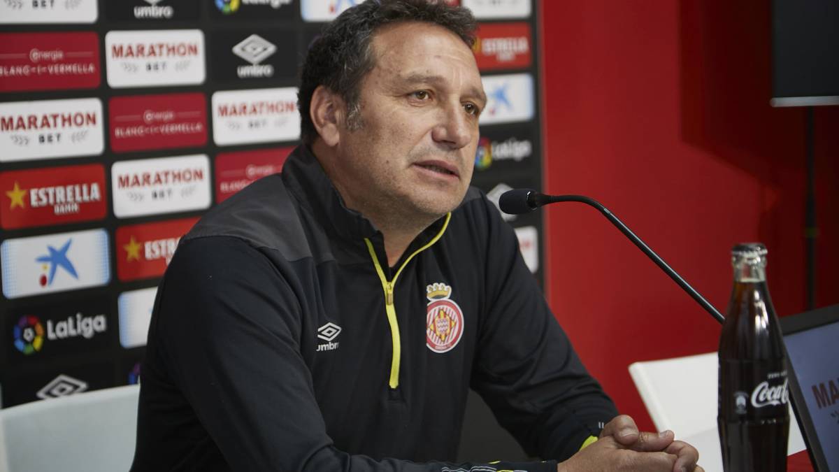 Eusbeio Sacristán, entrenador del Girona, habló sobre la visita al Valladolid del martes.