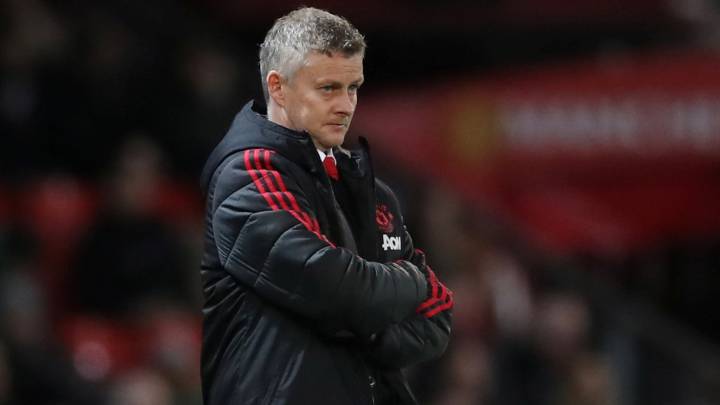 El entrenador noruego del Manchester United, Ole Gunnar Solskjaer, durante un partido.