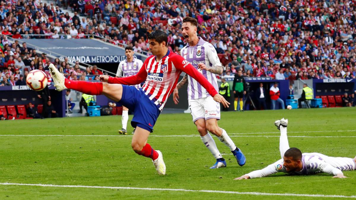 Morata, en el partido contra el Valladolid.