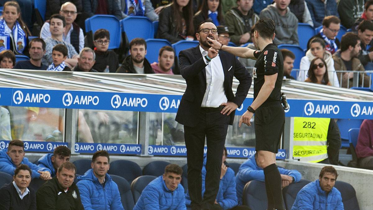 Bordalás, expulsado en el partido entre Real Sociedad y Getafe.