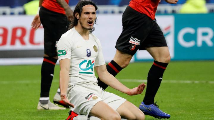 Cavani, en la línea de salida