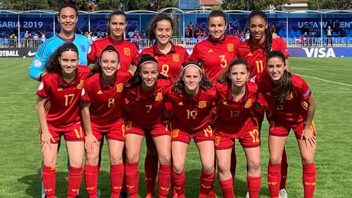 El once que debutó en la Eurocopa Sub-17 femenina.