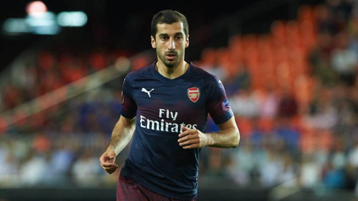 Henrikh Mkhitaryan (Arsenal) durante el partido entre Valencia y Arsenal en Mestalla de semifinales de la Europa League.