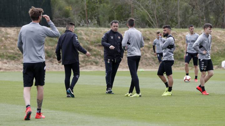 Sergio, durante un entrenamiento del Valladolid.