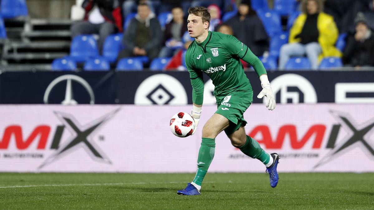 Lunin, cedido por el Real Madrid en el Leganés.