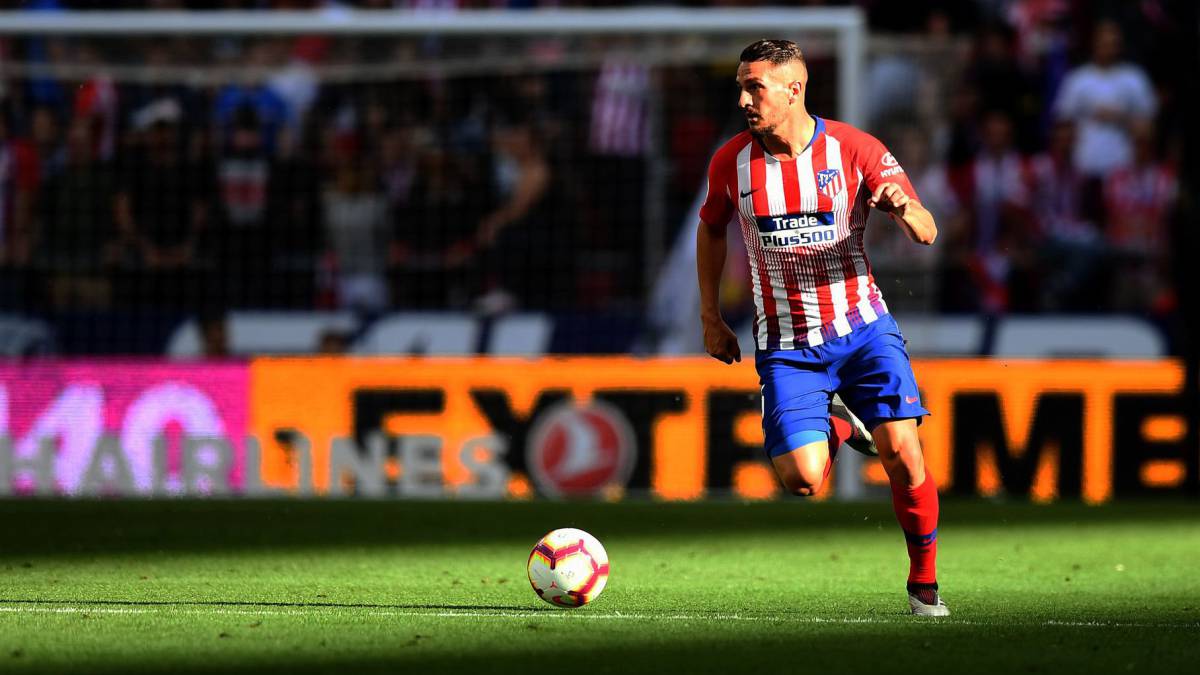 Koke, en el Atlético-Sevilla