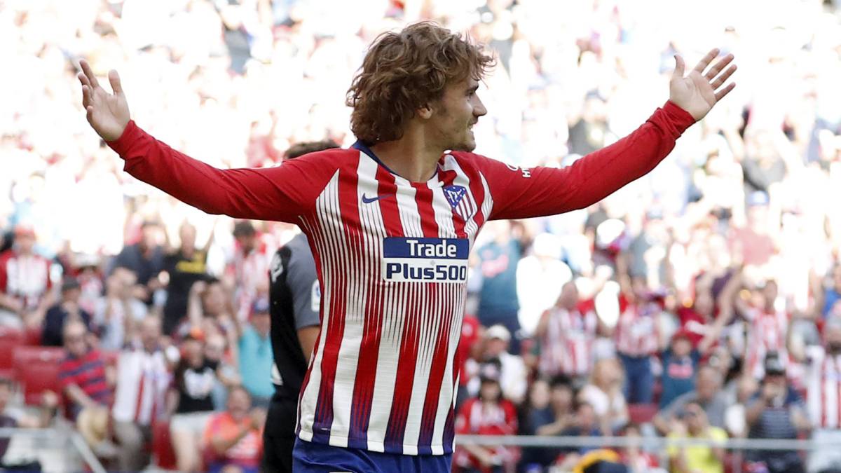 Griezmann en el partido contra el Sevilla.