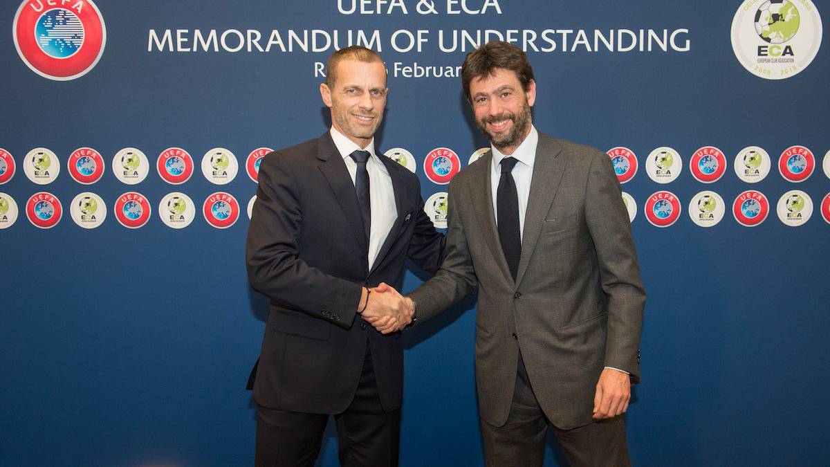 Aleksander Ceferin y Andrea Agnelli