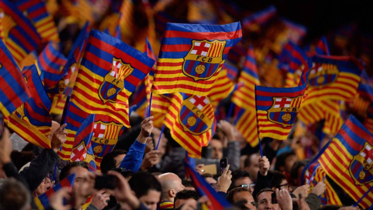 Afición del Barcelona.